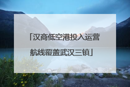 汉商低空港投入运营 航线覆盖武汉三镇